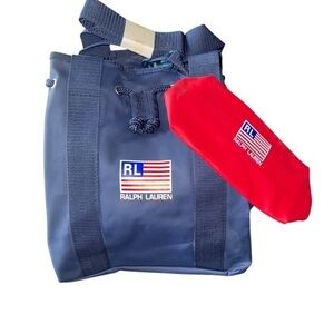 New ▶️ Ralph Lauren ◀️ Y2K Vintage Deadstock  Polo Sport Drawstring Bucket Bag